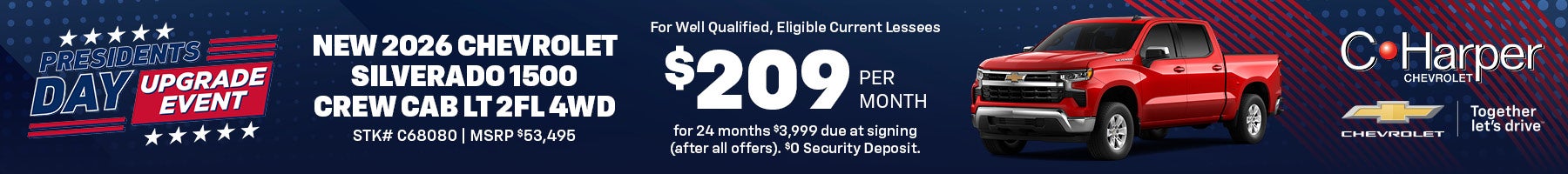 New 2026 Chevy Silverado 1500 Crew Cab LT 2FL 4WD in Belle Vernon, PA