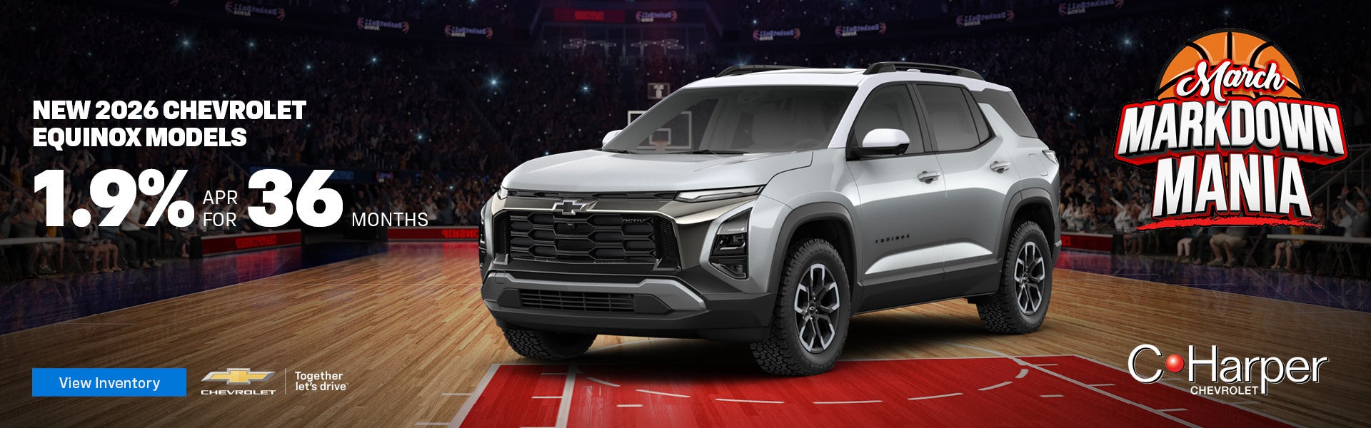 Get 1.9% APR financing on a new 2026 Chevy Equinox