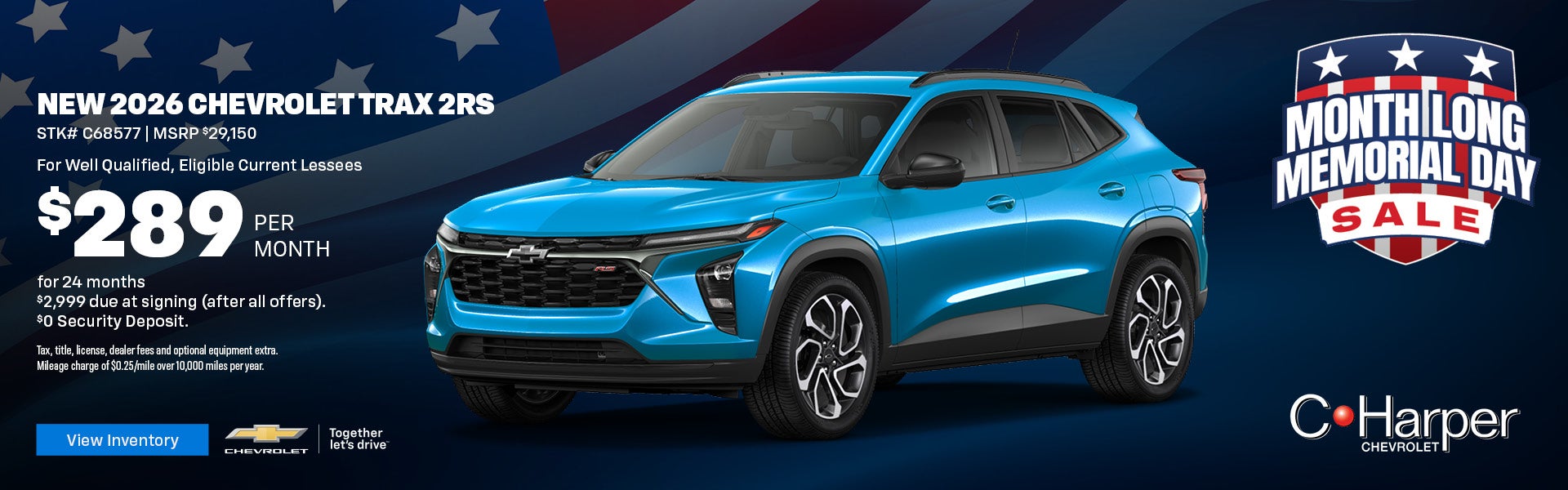 Lease a new 2026 Chevy Trax 