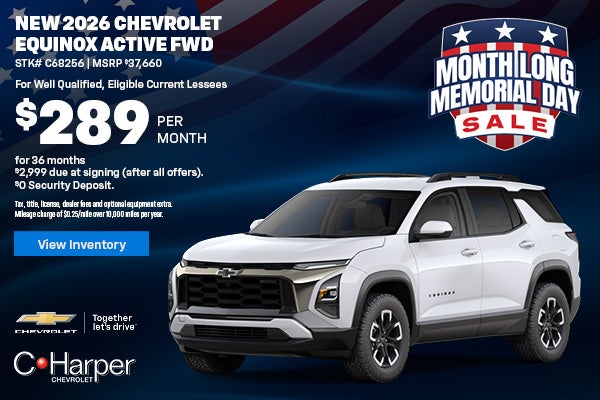 Lease a new 2026 Chevy Equinox