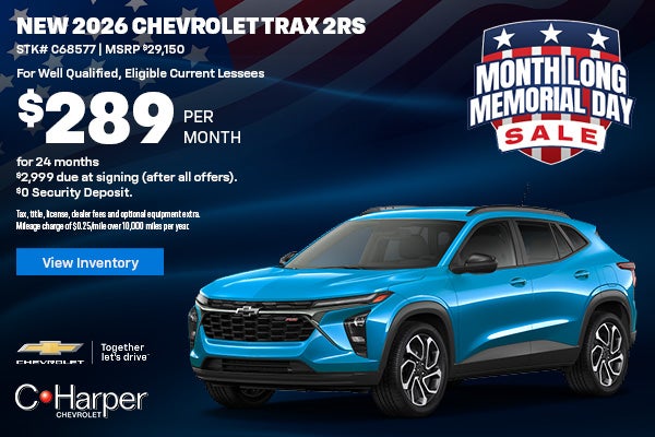 Lease a new 2026 Chevy Trax 