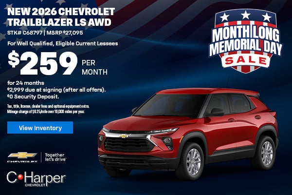 Lease a new 2026 Chevy Trailblazer