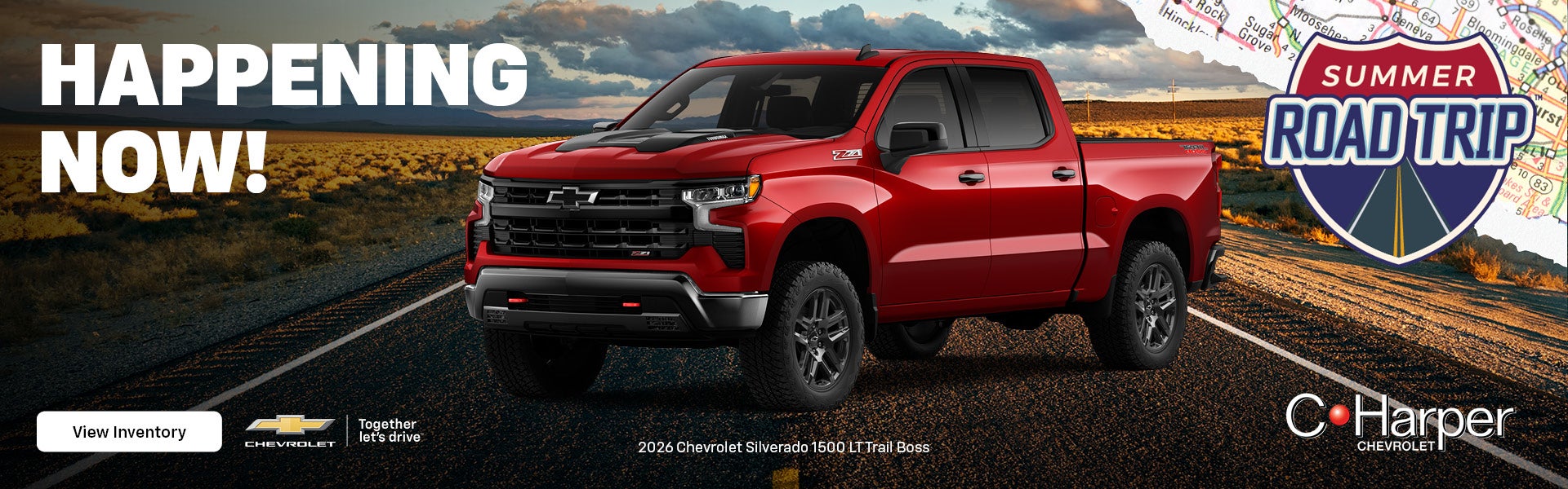 Save during C. Harper Chevy's Summer Road Trip Event