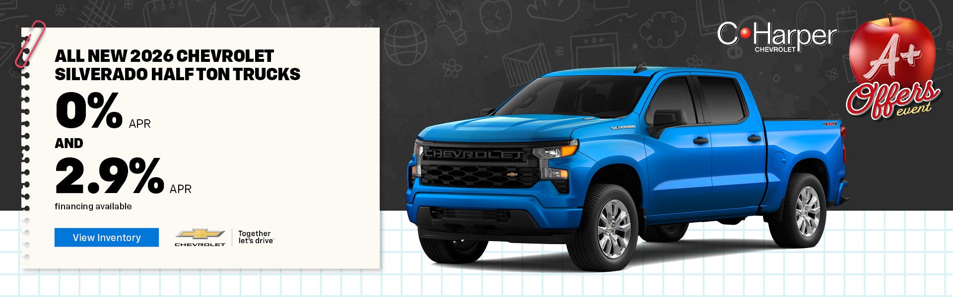 New 2026 Chevy Silverado Half Ton Trucks